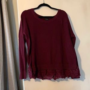 maroon sweater